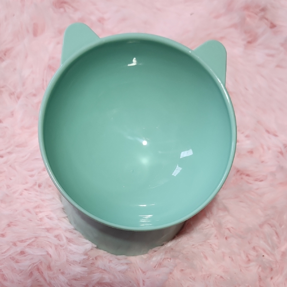 Mint Green Cat Ear Pet Bowl